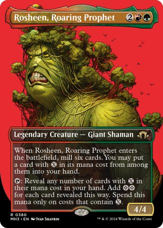 (380) Magic The Gathering Modern Horizons 3: Extras Single: Rosheen, Roaring Prophet (V.1) Holo Rare
