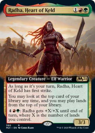 (380) Magic The Gathering Core 2021: Extras Single: Radha, Heart of Keld Rare