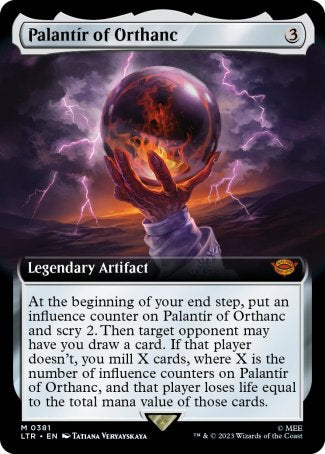 (381) Magic The Gathering The Lord of the Rings: Tales of Middle-earth: Extras Single: Palant������r of Orthanc Holo Mythic