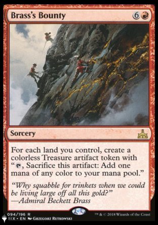 (094) Magic The Gathering The List Single: Brass's Bounty Rare