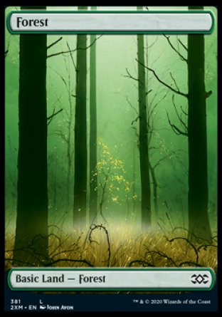 (381) Magic The Gathering Double Masters: Extras Single: Forest (V.1) Land