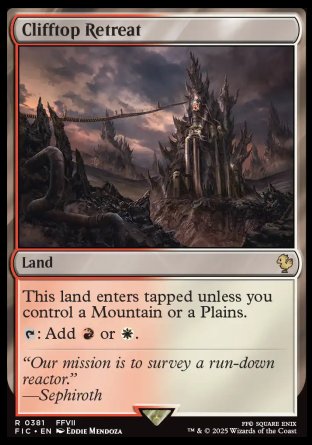 (381) Magic The Gathering Commander: Magic: The Gathering - FINAL FANTASY: Collector's Edition Single: Clifftop Retreat Holo Rare