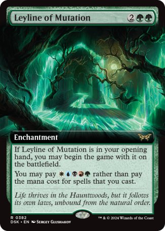 (382) Magic The Gathering Duskmourn: House of Horror: Extras Single: Leyline of Mutation Holo Rare