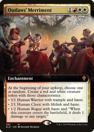 (382) Magic The Gathering Throne of Eldraine: Extras Single: Outlaws' Merriment Holo Mythic