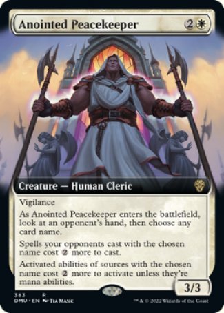 (383) Magic The Gathering Dominaria United: Extras Single: Anointed Peacekeeper Holo Rare