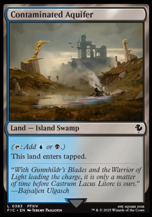 (383) Magic The Gathering Commander: Magic: The Gathering - FINAL FANTASY: Collector's Edition Single: Contaminated Aquifer Holo Common