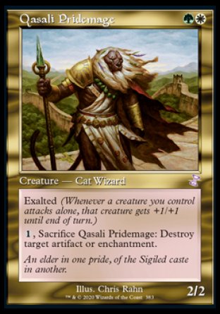 (383) Magic The Gathering Time Spiral Remastered: Extras Single: Qasali Pridemage Holo Time Shifted