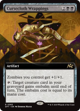 (383) Magic The Gathering Aetherdrift: Extras Single: Cursecloth Wrappings Rare
