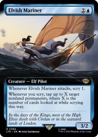 (384) Magic The Gathering The Lord of the Rings: Tales of Middle-earth: Extras Single: Elvish Mariner (V.2) Rare