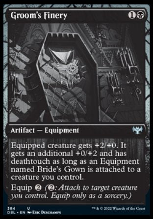 (384) Magic The Gathering Innistrad: Double Feature Single: Groom's Finery Holo Uncommon