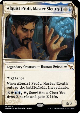 (384) Magic The Gathering Murders at Karlov Manor: Extras Single: Alquist Proft, Master Sleuth (V.2) Holo Mythic