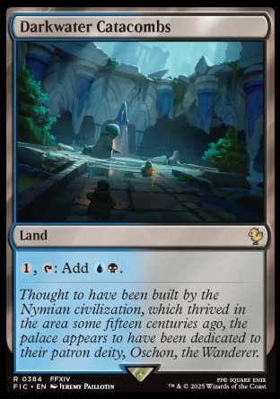 (384) Magic The Gathering Commander: Magic: The Gathering - FINAL FANTASY: Collector's Edition Single: Darkwater Catacombs Holo Rare