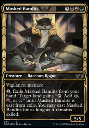 (384) Magic The Gathering Streets of New Capenna: Extras Single: Masked Bandits (V.2) Holo Common
