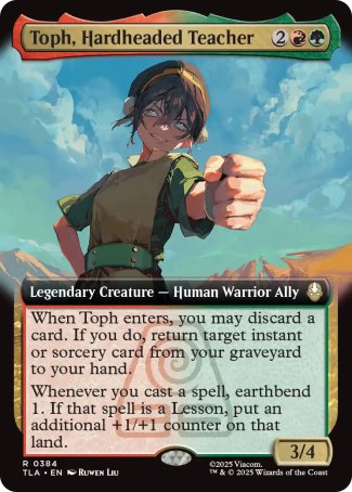 (384) Magic The Gathering Magic: The Gathering | Avatar: The Last Airbender: Extras Single: Toph, Hardheaded Teacher Holo Rare