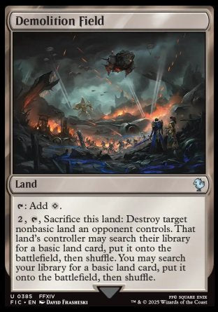 (385) Magic The Gathering Commander: Magic: The Gathering - FINAL FANTASY: Collector's Edition Single: Demolition Field Holo Uncommon