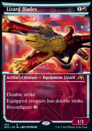 (385) Magic The Gathering Kamigawa: Neon Dynasty: Extras Single: Lizard Blades (V.1) Holo Rare