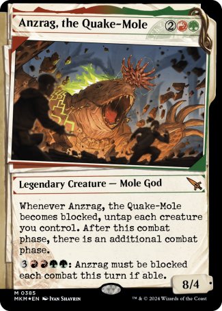 (385) Magic The Gathering Murders at Karlov Manor: Extras Single: Anzrag, the Quake-Mole (V.2) Holo Mythic