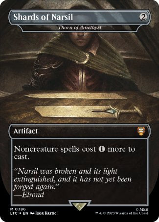 (386) Magic The Gathering Commander: The Lord of the Rings: Tales of Middle-earth: Extras Single: Thorn of Amethyst (V.2) Holo Mythic