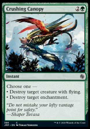 (386) Magic The Gathering Jumpstart Single: Crushing Canopy Common