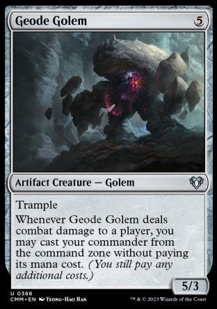 (386) Magic The Gathering Commander Masters Single: Geode Golem Holo Uncommon