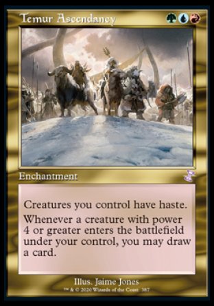 (387) Magic The Gathering Time Spiral Remastered: Extras Single: Temur Ascendancy Holo Time Shifted