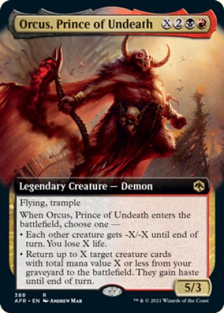 (388) Magic The Gathering Adventures in the Forgotten Realms: Extras Single: Orcus, Prince of Undeath Rare