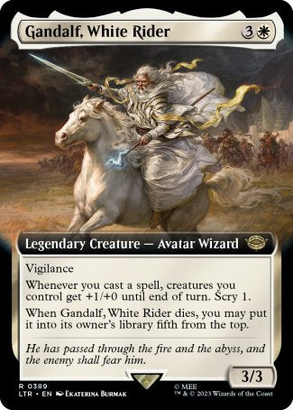 (389) Magic The Gathering The Lord of the Rings: Tales of Middle-earth: Extras Single: Gandalf, White Rider (V.2) Rare