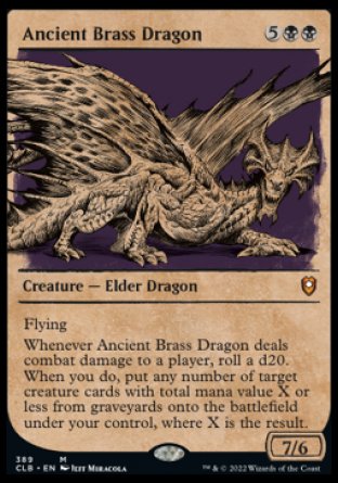 (389) Magic The Gathering Commander Legends: Battle for Baldur's Gate: Extras Single: Ancient Brass Dragon (V.2) Mythic