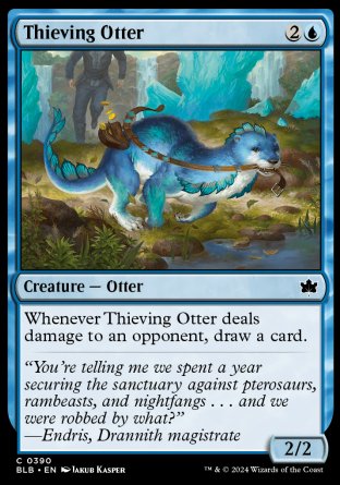 (390) Magic The Gathering Bloomburrow: Extras Single: Thieving Otter Common