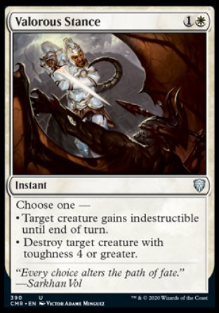 (390/361) Magic The Gathering Commander Legends: Extras Single: Valorous Stance Uncommon