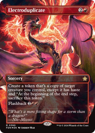 (390) Magic The Gathering Magic: The Gathering Foundations: Extras Single: Electroduplicate (V.2) Holo Rare