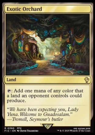 (390) Magic The Gathering Commander: Magic: The Gathering - FINAL FANTASY: Collector's Edition Single: Exotic Orchard Holo Rare