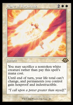 (391) Magic The Gathering Modern Horizons 3: Extras Single: Flare of Fortitude (V.2) Rare