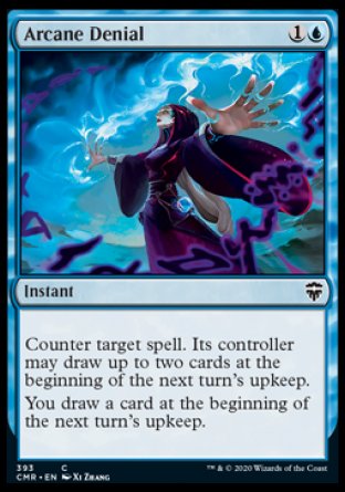 (393/361) Magic The Gathering Commander Legends: Extras Single: Arcane Denial (V.1) Common