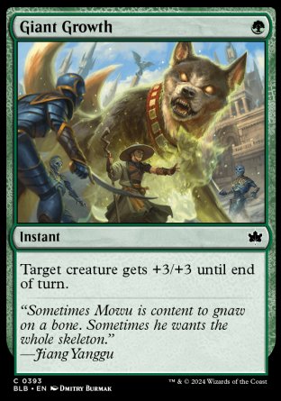 (393) Magic The Gathering Bloomburrow: Extras Single: Giant Growth Common