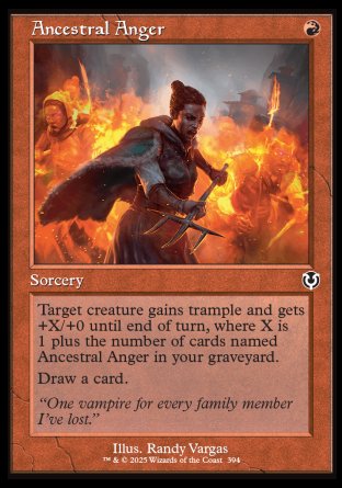 (394) Magic The Gathering Innistrad Remastered: Extras Single: Ancestral Anger Holo Common