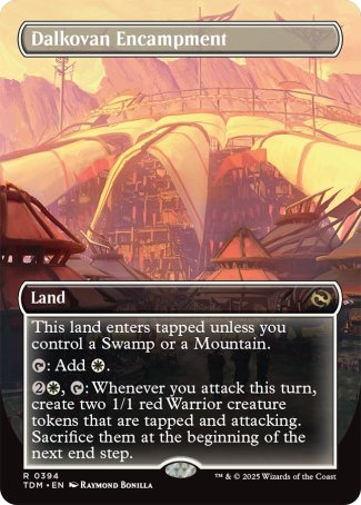 (394) Magic The Gathering Tarkir: Dragonstorm: Extras Single: Dalkovan Encampment Rare