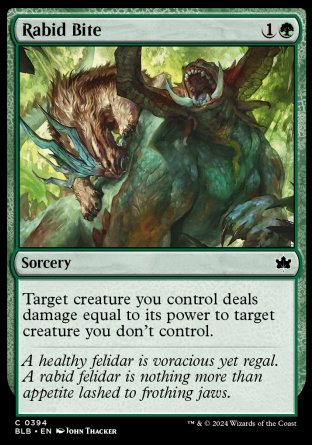 (394) Magic The Gathering Bloomburrow: Extras Single: Rabid Bite Common