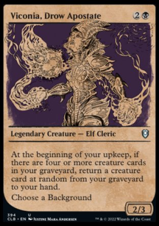 (394) Magic The Gathering Commander Legends: Battle for Baldur's Gate: Extras Single: Viconia, Drow Apostate (V.2) Holo Uncommon