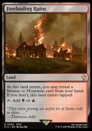(394) Magic The Gathering Commander: Magic: The Gathering - FINAL FANTASY: Collector's Edition Single: Foreboding Ruins Holo Rare