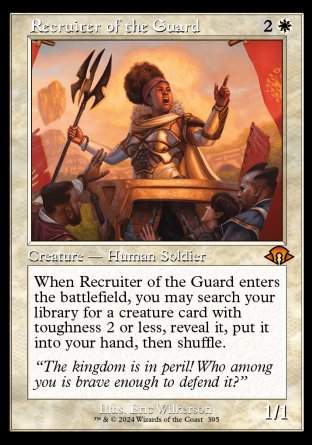 (395) Magic The Gathering Modern Horizons 3: Extras Single: Recruiter of the Guard Mythic
