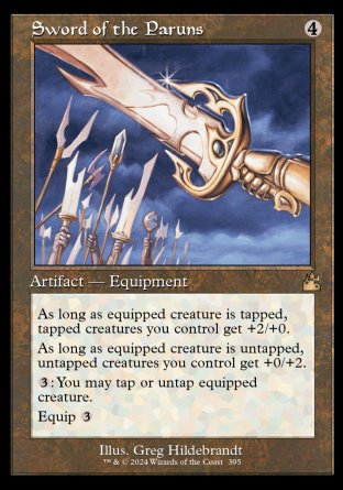 (395) Magic The Gathering Ravnica Remastered: Extras Single: Sword of the Paruns (V.1) Rare