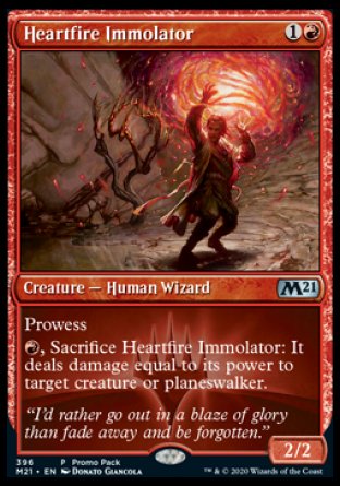(396) Magic The Gathering Core 2021: Promos Single: Heartfire Immolator Holo Uncommon