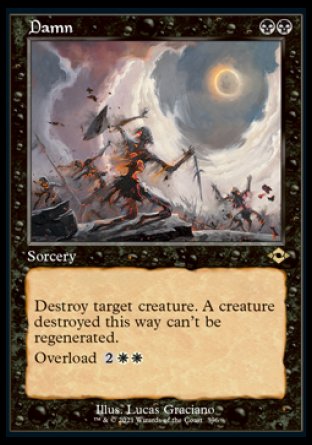 (396) Magic The Gathering Modern Horizons 2: Extras Single: Damn (V.1) Rare