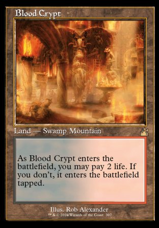 (397) Magic The Gathering Ravnica Remastered: Extras Single: Blood Crypt (V.2) Rare