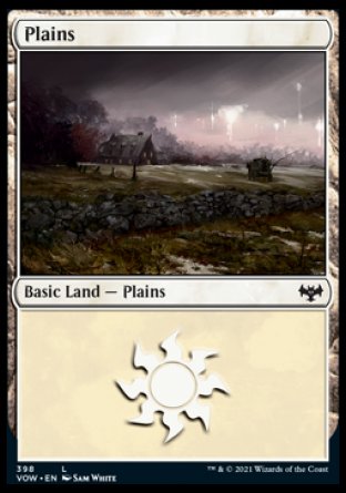 (398) Magic The Gathering Innistrad: Crimson Vow: Extras Single: Plains Land