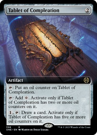 (398) Magic The Gathering Phyrexia: All Will Be One: Extras Single: Tablet of Compleation Holo Rare