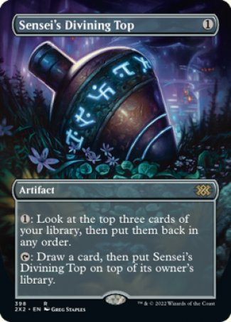 (398) Magic The Gathering Double Masters 2022: Extras Single: Sensei's Divining Top (V.1) Holo Rare