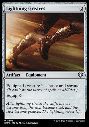 (398) Magic The Gathering Commander Masters Single: Lightning Greaves Holo Uncommon