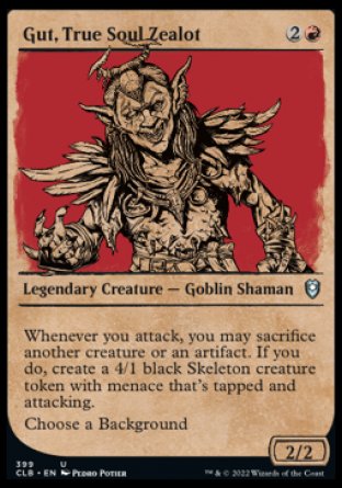 (399) Magic The Gathering Commander Legends: Battle for Baldur's Gate: Extras Single: Gut, True Soul Zealot (V.2) Uncommon